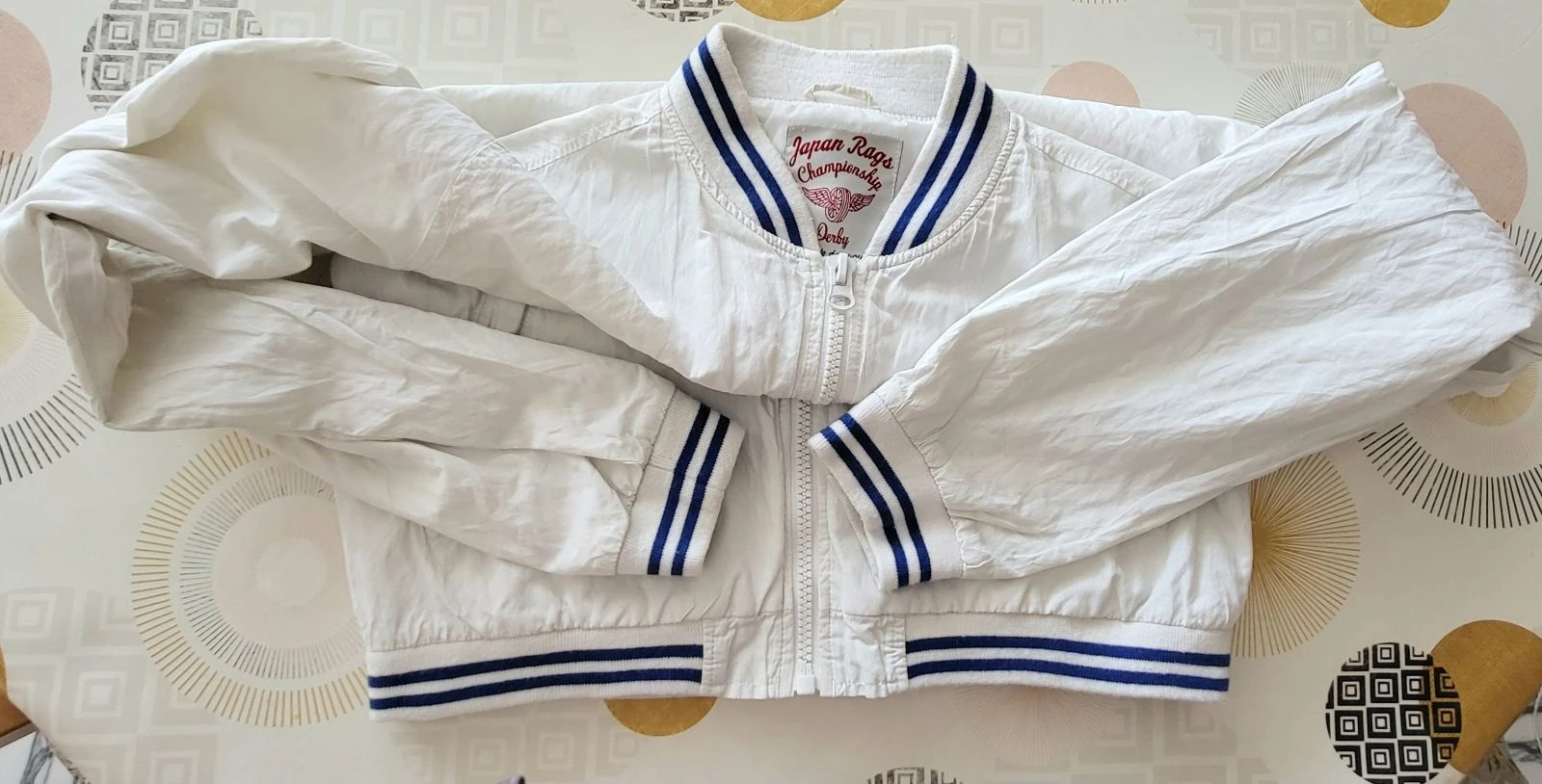 Japan Rags Champion ship Veste/Blouson Teddy TM/TFr38-Branco-Corte reto em OT – photo 19